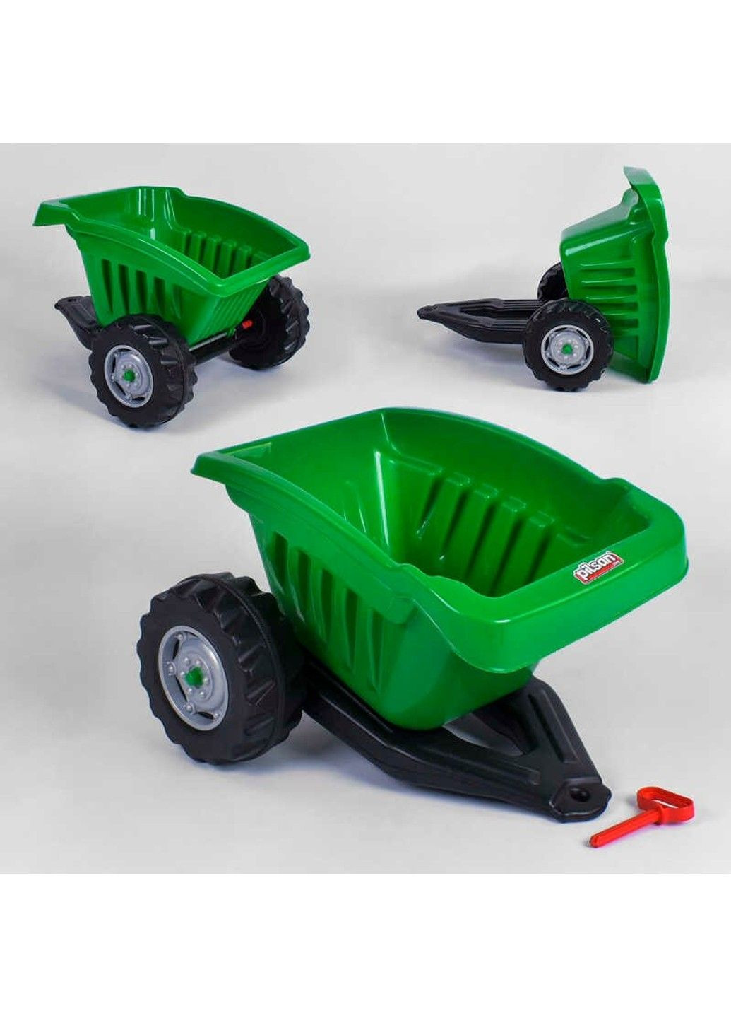 Прицеп для педального трактора 07-317 (1) ЗЕЛЁНЫЙ, в пакете Pilsan (305824070)