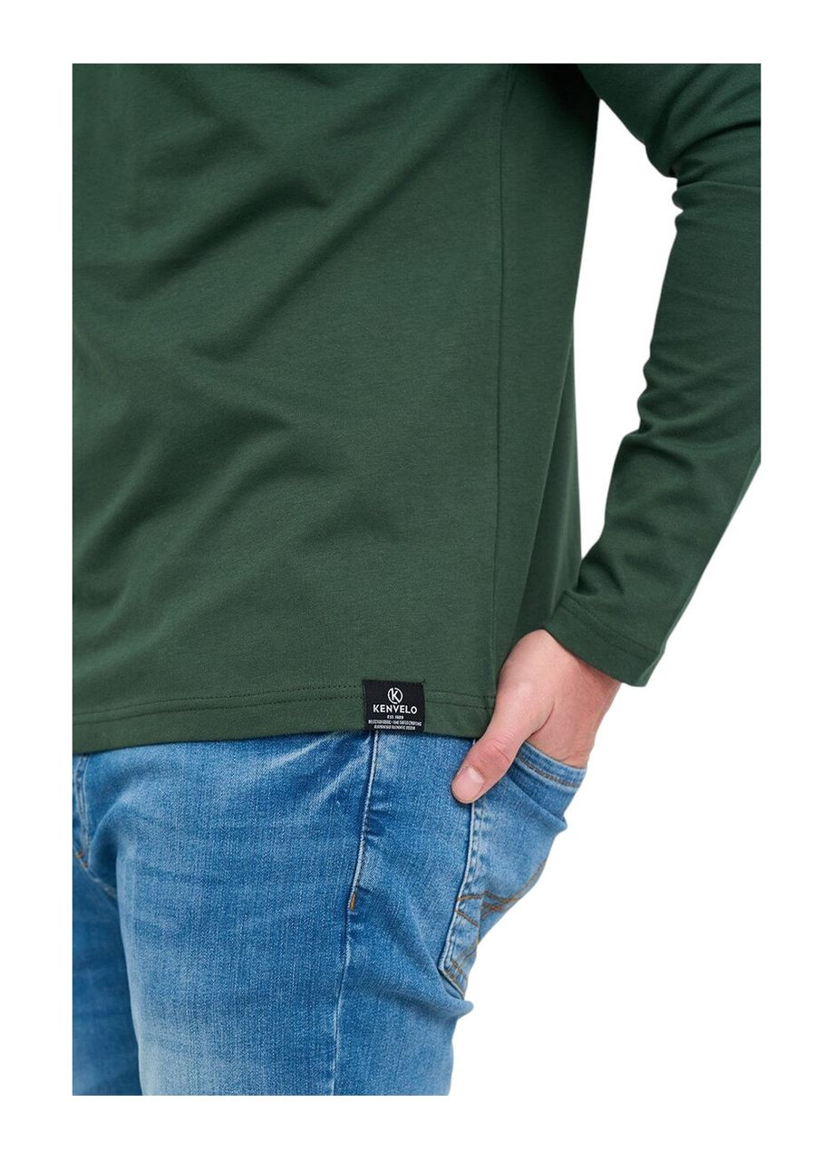 Зеленый лонгслив Kenvelo