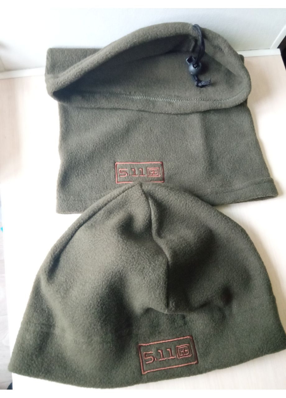 Шапка и баф зимний,тактический флисовый комплект 5.11 Tactical (366547310)