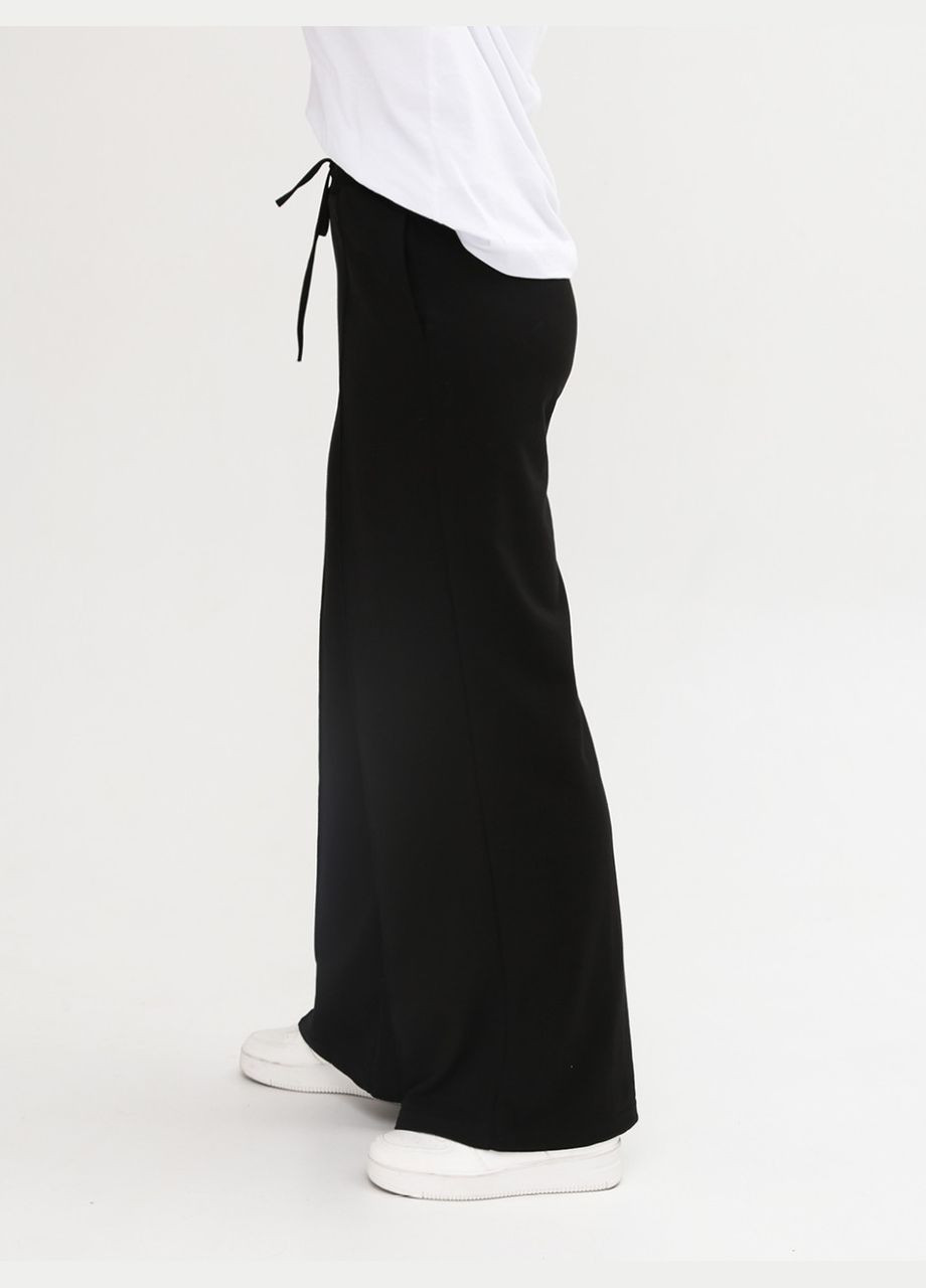 Спортивні штани жіночі чорні палаццо тонкі MDG палаццо (294755948)