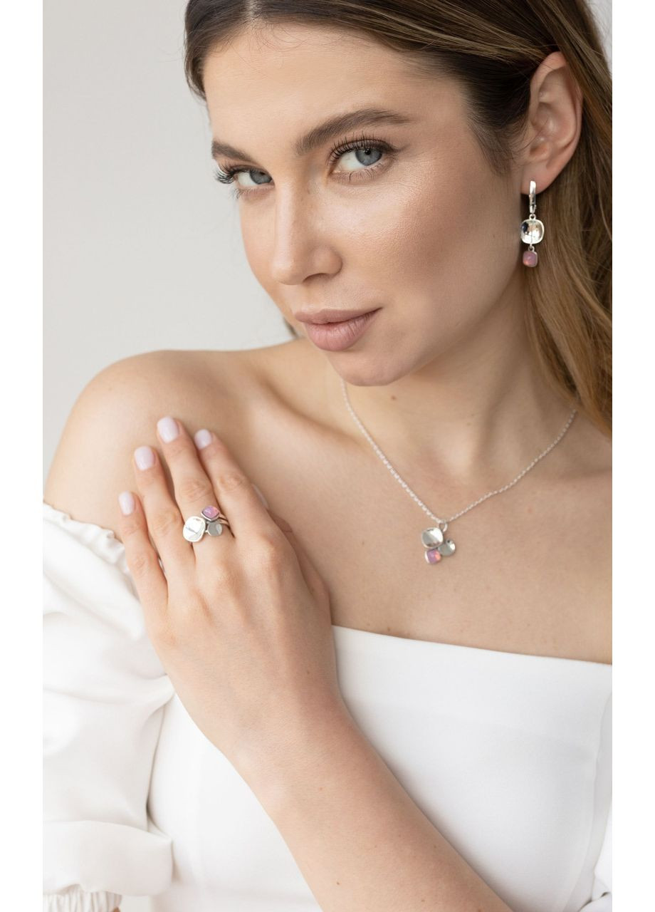 Серьги серебряные Отражение Rose Opal 925 Skifska Etnika (364202790)