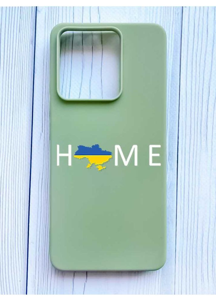 Матовий оливковий чохол на Xiaomi Redmi Note 13 Pro 5G Дім Україна (принт 73) Creative (355406998)