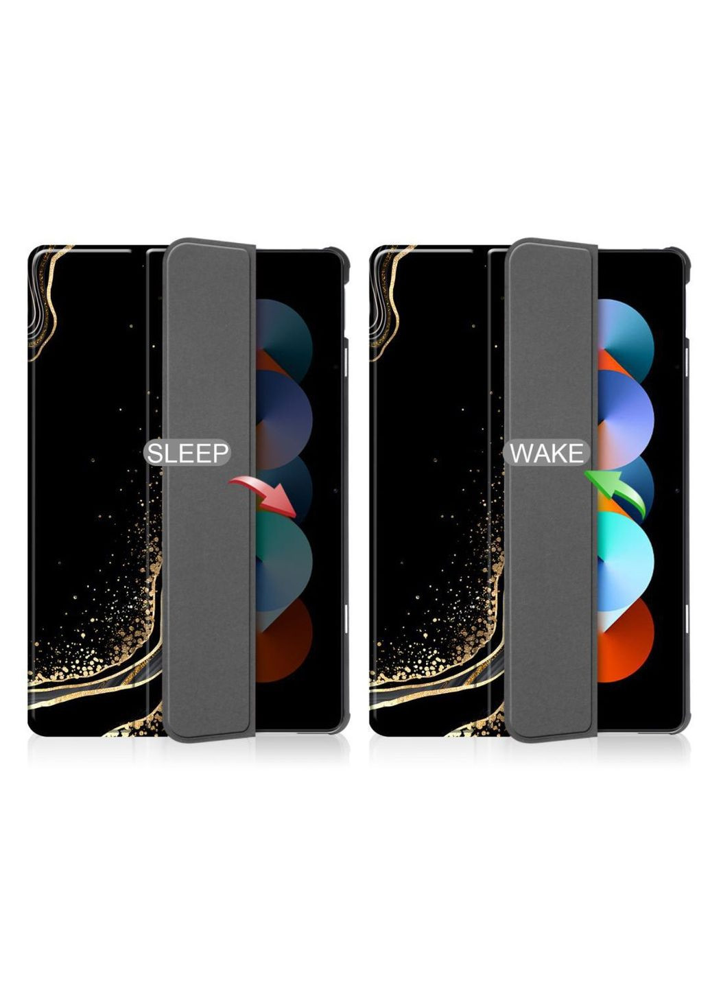 Чехол-книга Smart Case для Apple iPad Pro 11" M4 2024 Black Abstraction (711630) BeCover (351559964)