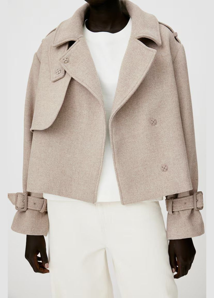 Світло-бежеве напівпальто H&M