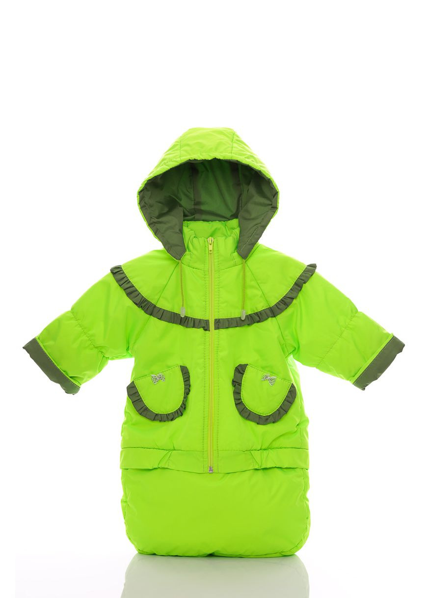 Комбінезон Конверт для дівчинки на флісі Трійка салатова 86 см (29559) BABYKROHA (297198062)