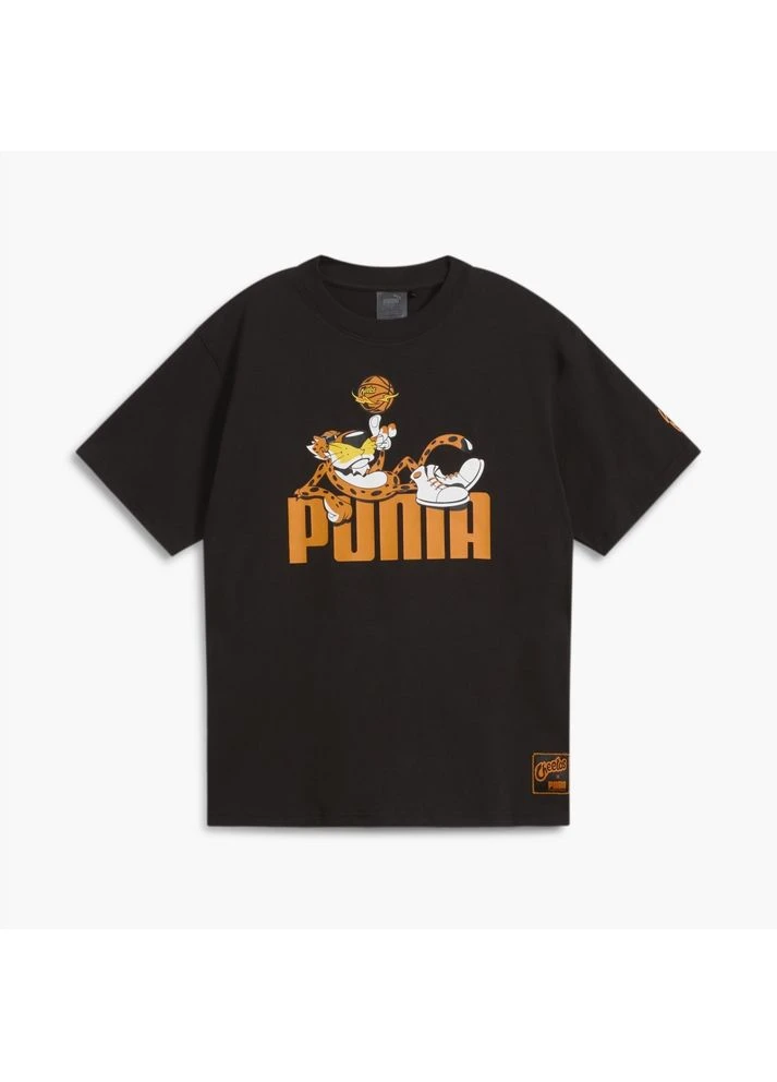 Чорна футболка hoops x cheetos® tee ii black 625873-01 Puma