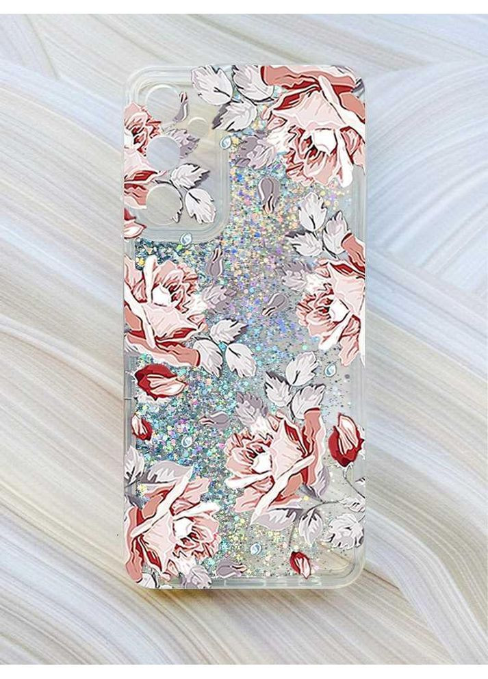 Чехол с плавающими блестками на Samsung Galaxy A35 (A356):: Фон Розы (принт 273) CASE CONTROL (360670775)