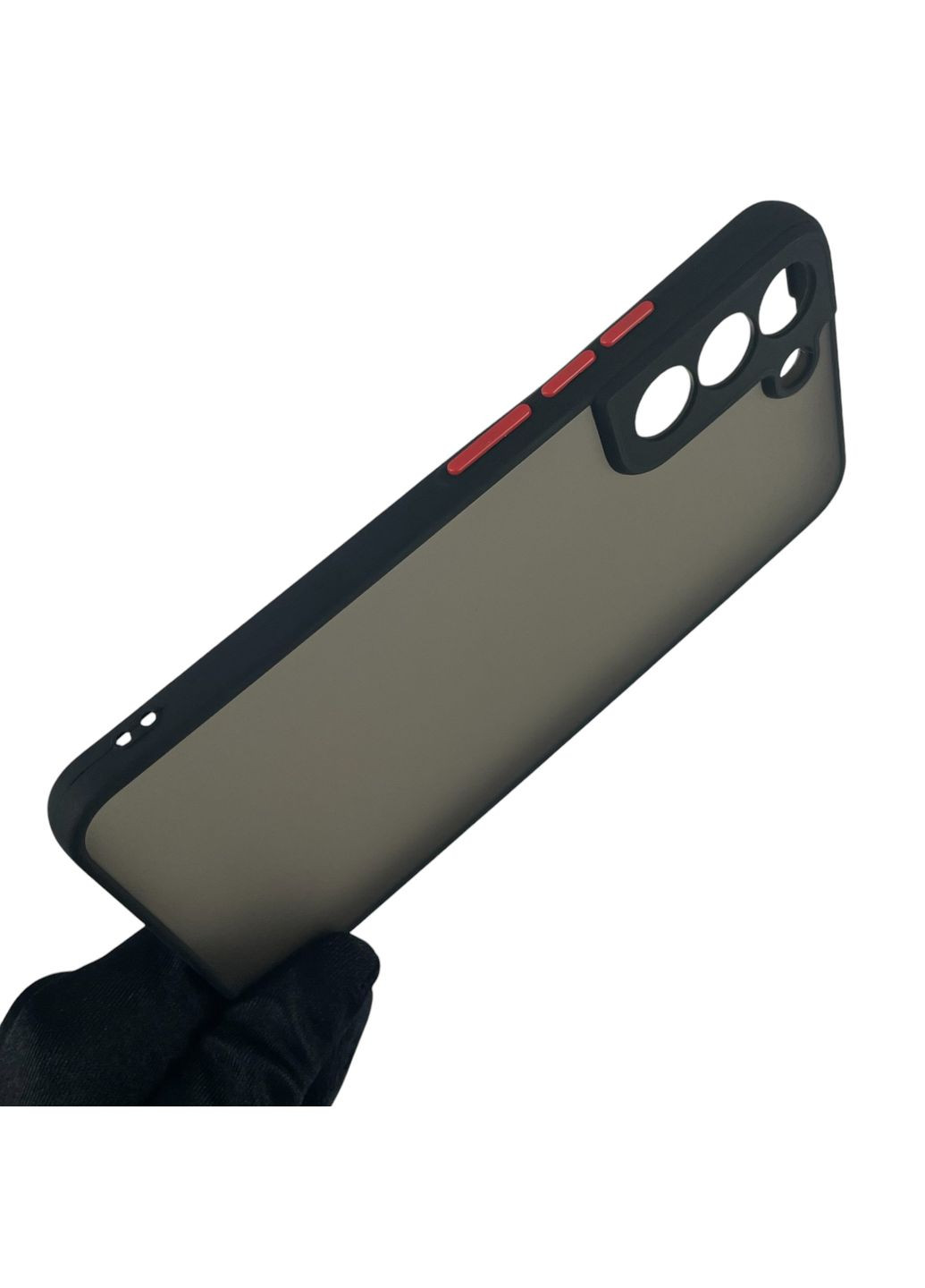 Чехол для Galaxy S22 Plus (SM-S906B) матовый с высокими бортами на самсунг с22 плюс чёрный Samsung (366019920)