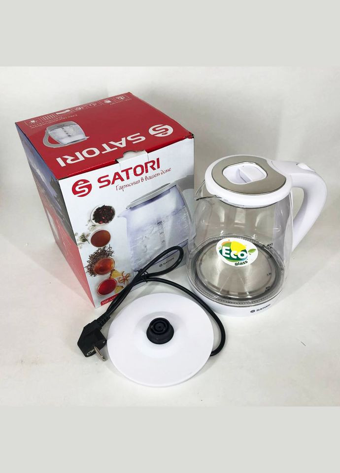 Электрочайник SGK-4105-WT 1.8 л 1500 Вт, стильный электрический чайник, чайники с подсветкой Satori (364665056)