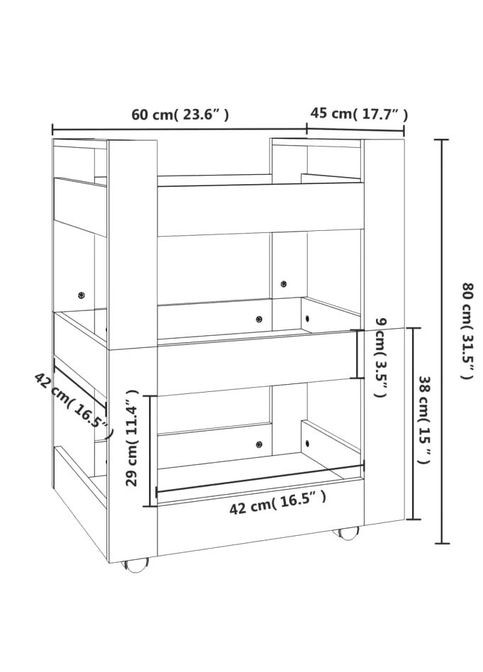 Сервировочный столик из дерева Тольне капучино (ЭТК-004509) No Brand (327845703)
