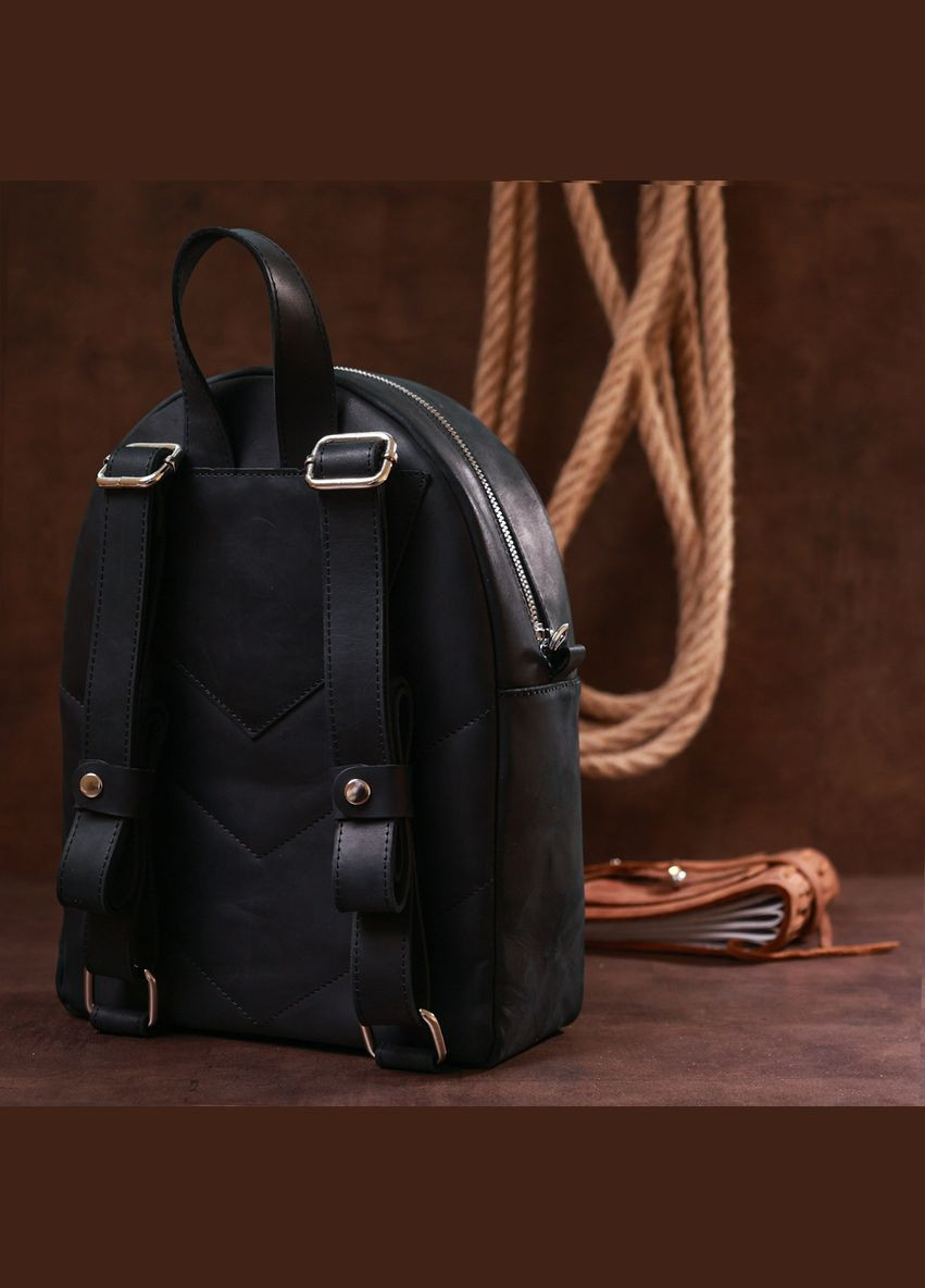 Винтажный универсальный женский рюкзак 16313 Черный Shvigel (331906343)