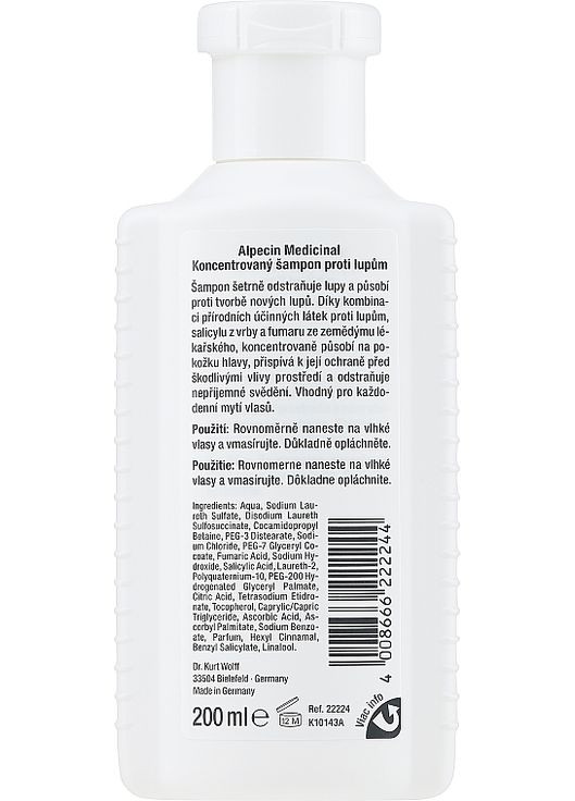 Шампунь-концентрат против перхоти Medicinal Shampoo-Concentrate 200ml (216473-74964) Alpecin (368613785)