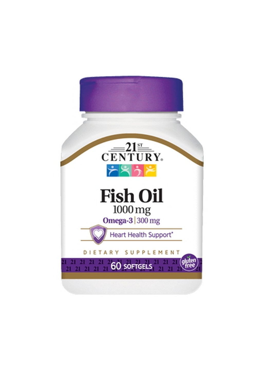 Жирні кислоти Fish Oil 1000 mg, 60 капсул 21st Century (293420010)