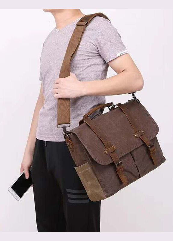 Сумка мужская через плечо портфель 20116 Коричневая Vintage (302009399)