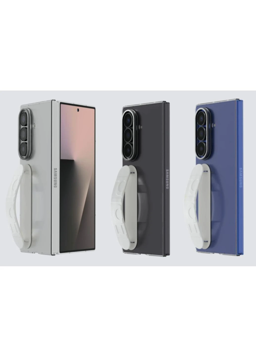 Оригинальный защитный чехол с ремешком и защитными пленками Galaxy Fold7 Clear Grip Case (EF-QF966) Samsung (394047463)