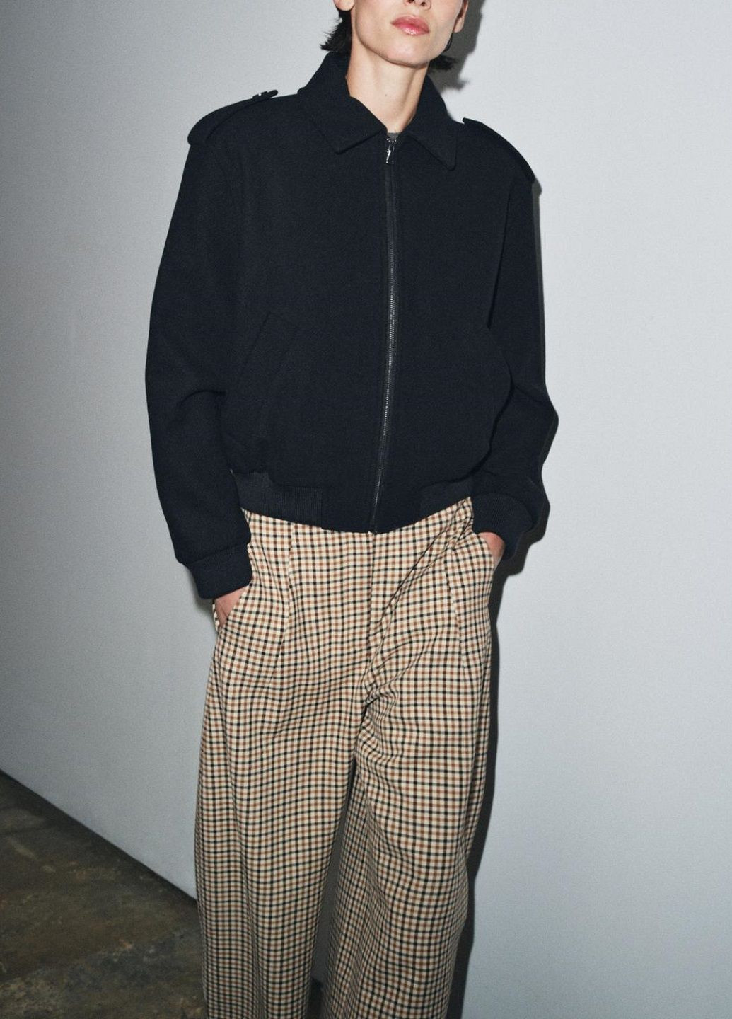 Темно-синя демісезонна куртка Zara