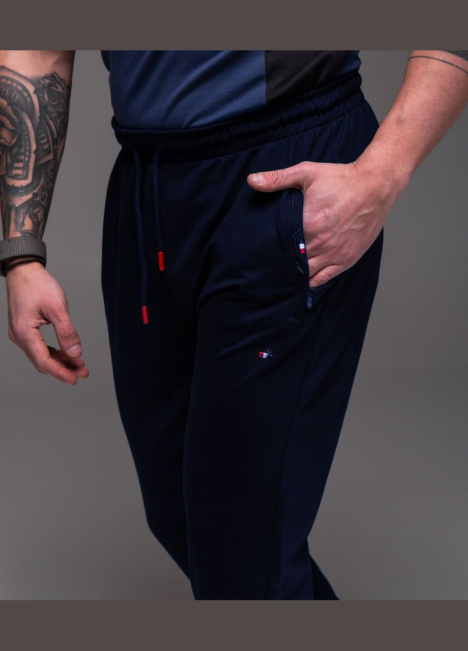 Темно-синие спортивные, повседневный демисезонные брюки Vakko