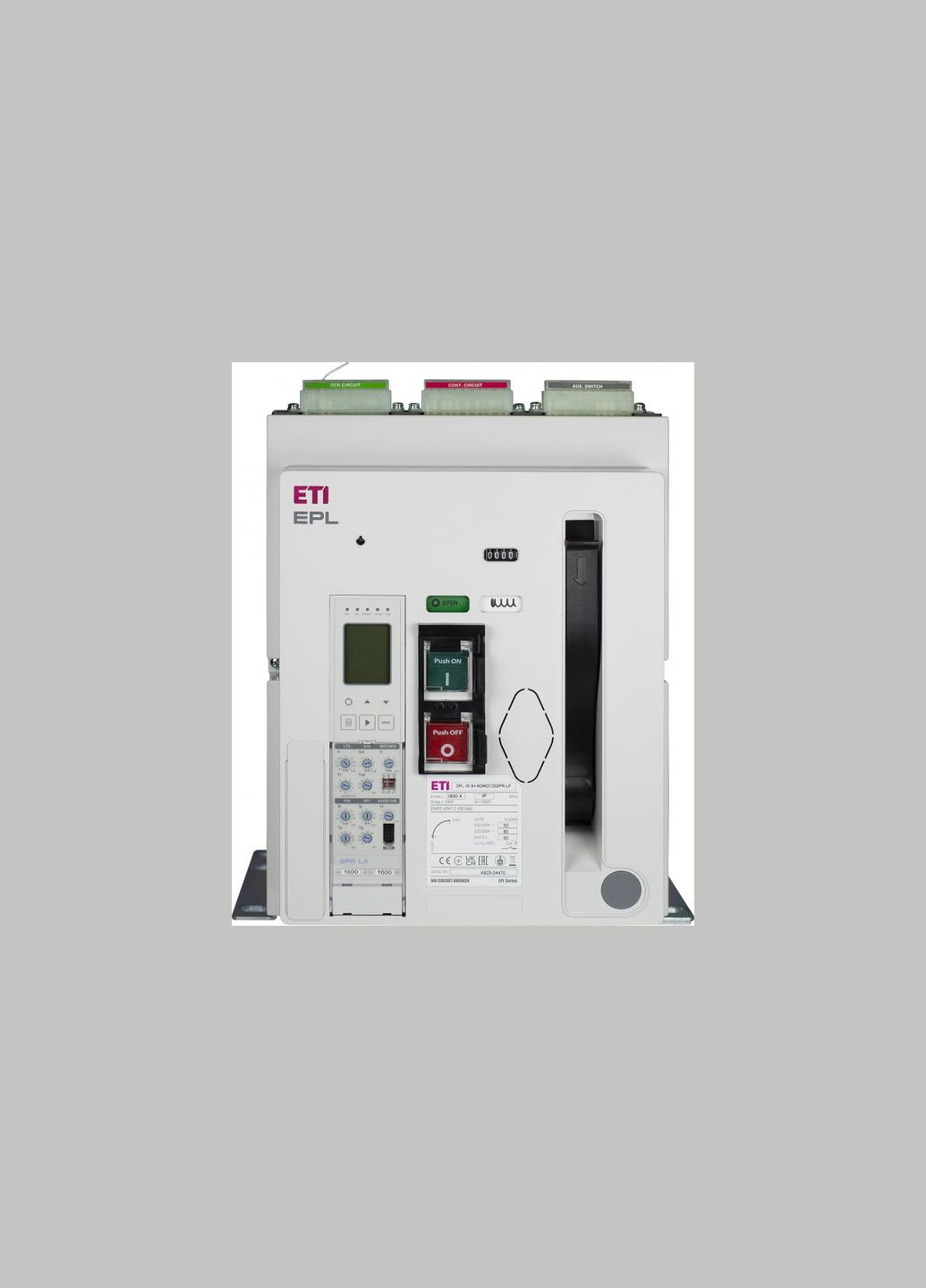 Воздушный автоматический выключатель 3P 1250A 65кА стационарный [4695719] EPL-12 3H AF/M2C2S2/PR-LP ETI (337147413)