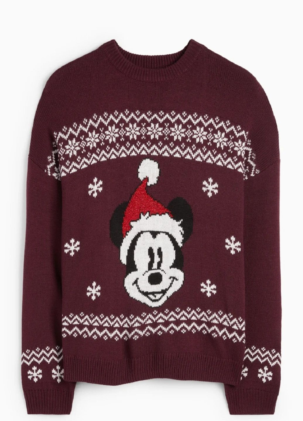 Бордовий зимовий светр C&A