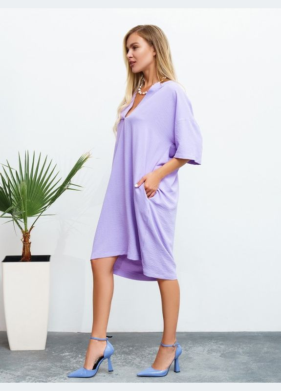 Сиреневое платье 13465 сиреневое ISSA PLUS однотонное