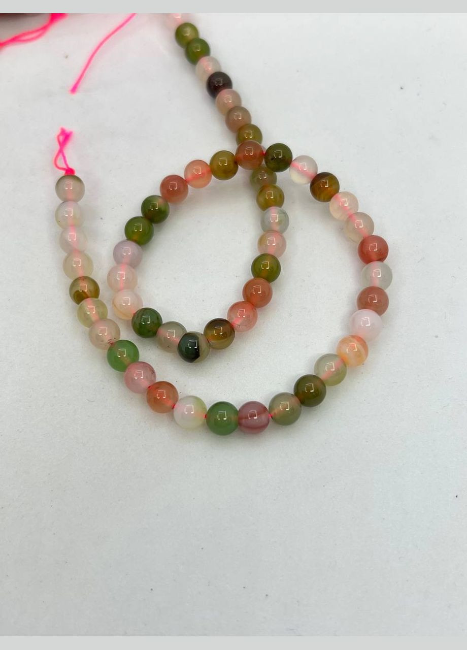 Агат на нити без застежки 6 мм 40 см No Brand (327071992)