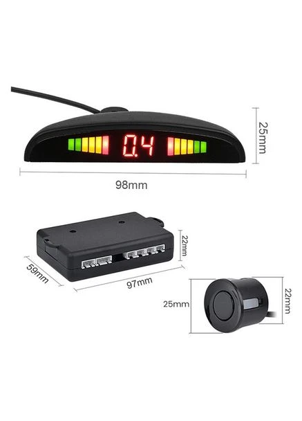 Паркувальна система на 4 датчики паркування паркінг Assistant Parking Sensor PS-24 No Brand (382392933)