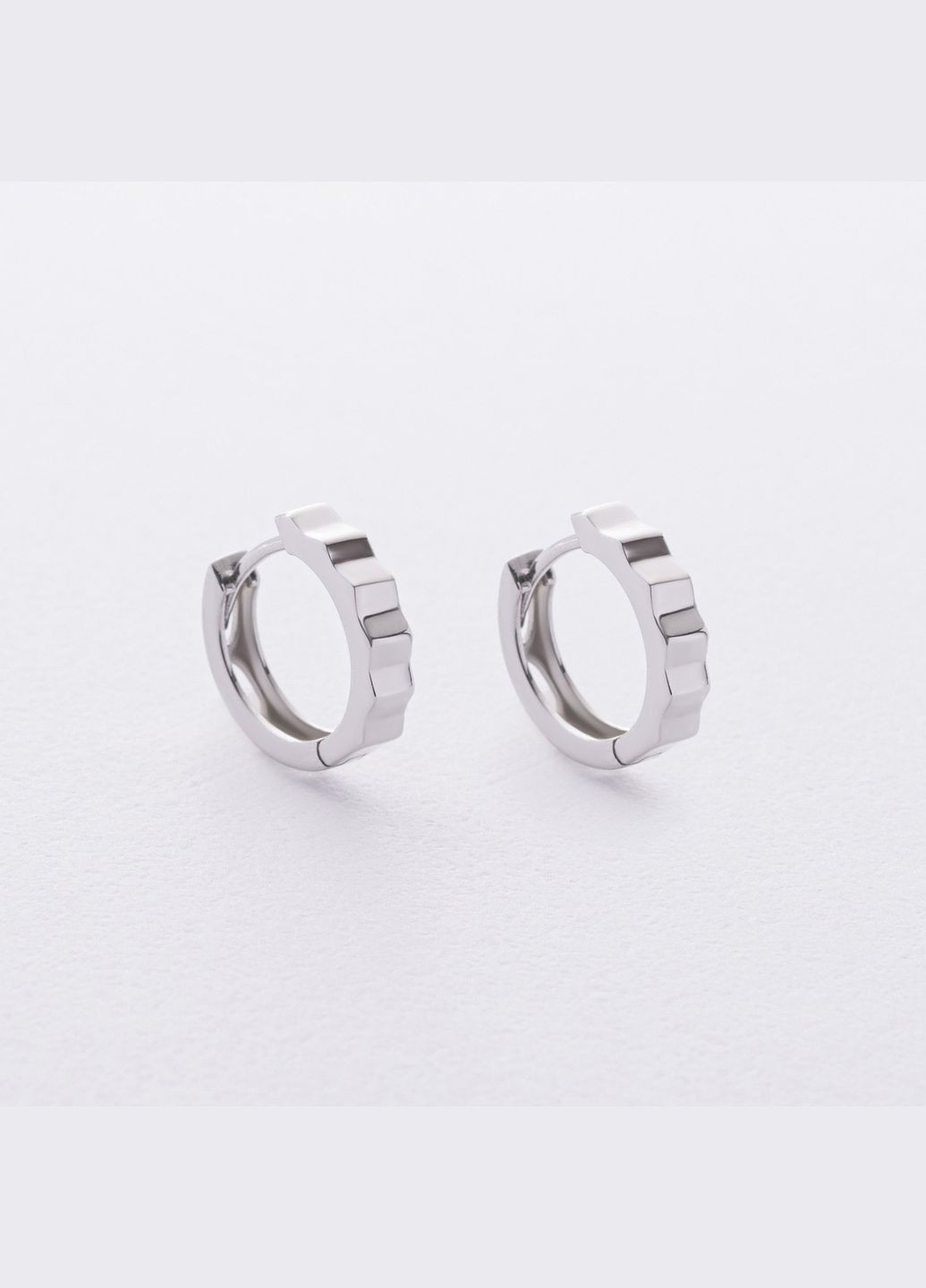 Серьги кольца Ruby в белом золоте с09179 Oniks (300791260)