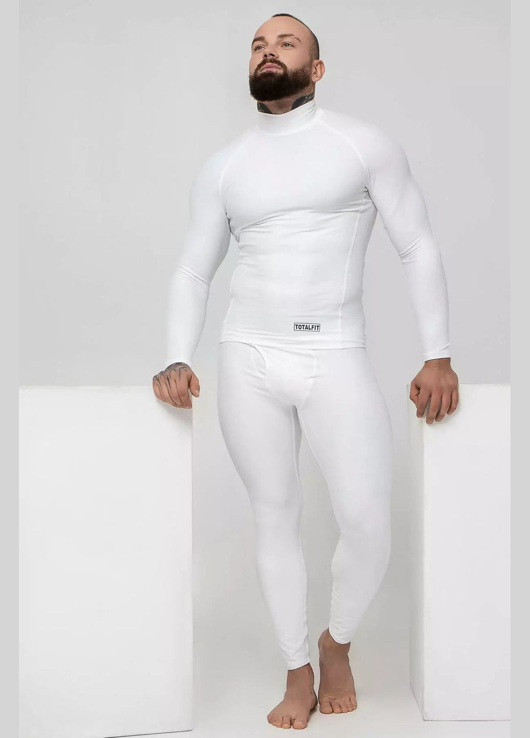 Мужской термокомплект с микроначесом TOTALFIT Carpathian TMR6-S11-TMS2-S11 white (322166822)