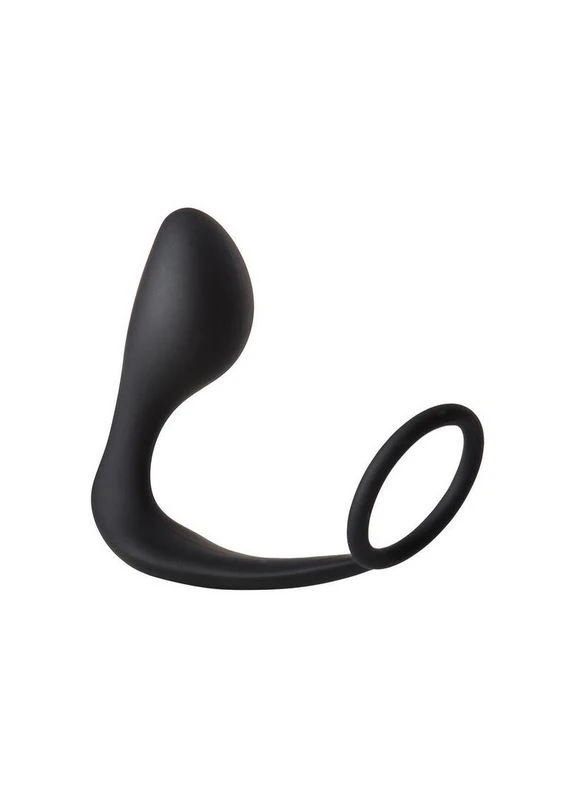 Анальна пробка з еррекційним кільцем FANTASSTIC ANAL PLUG WITH COCKRING BLACK Dream Toys (372737557)