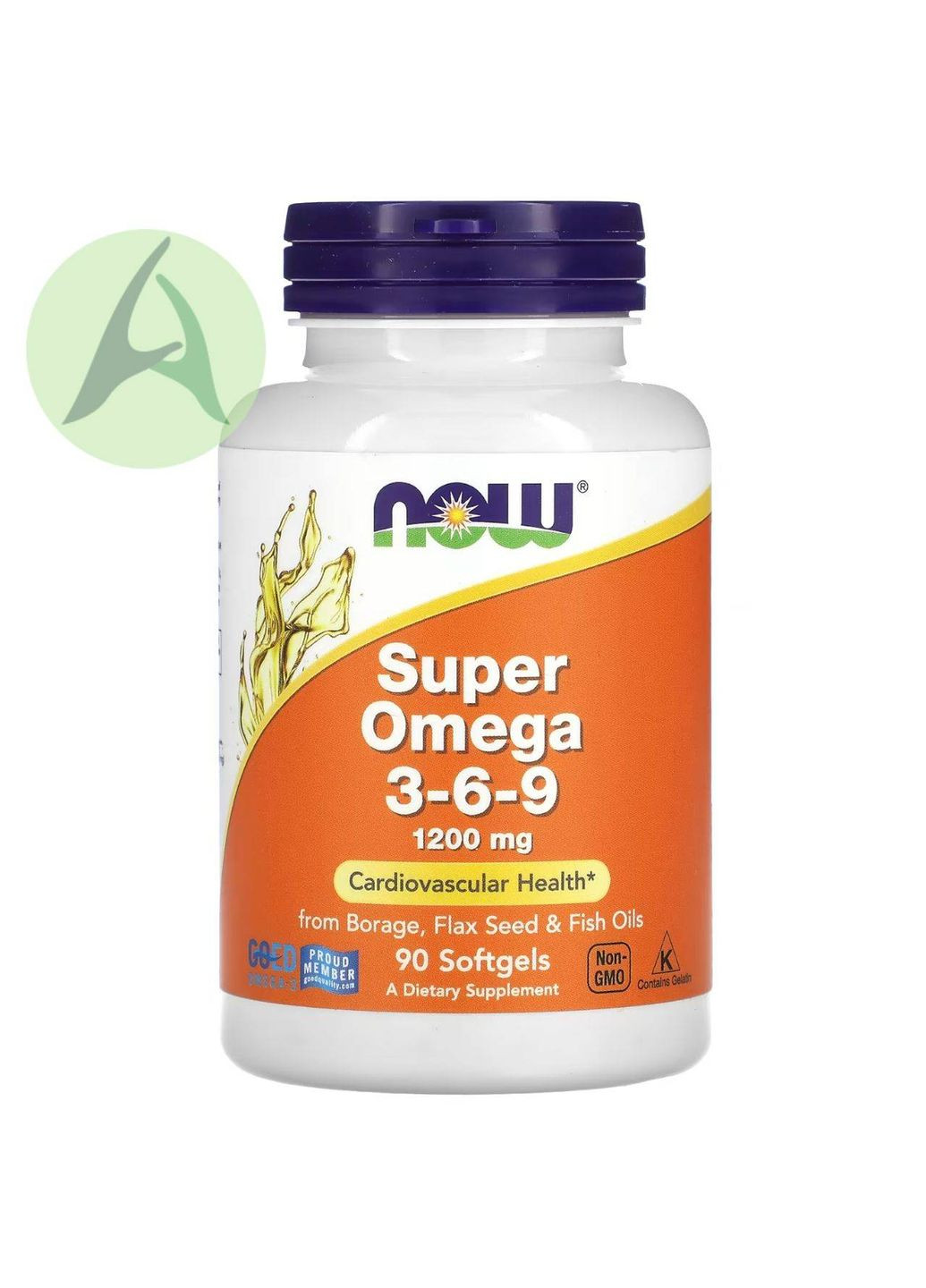 Super Omega 3-6-9, супер Омега 3-6-9, 1200 мг, 90 капсул Now Foods (361858743)
