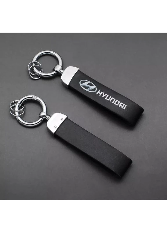 Автомобільний Брелок з карабіном Hyundai (Хюндай), екошкіра та метал No Brand (346497653)