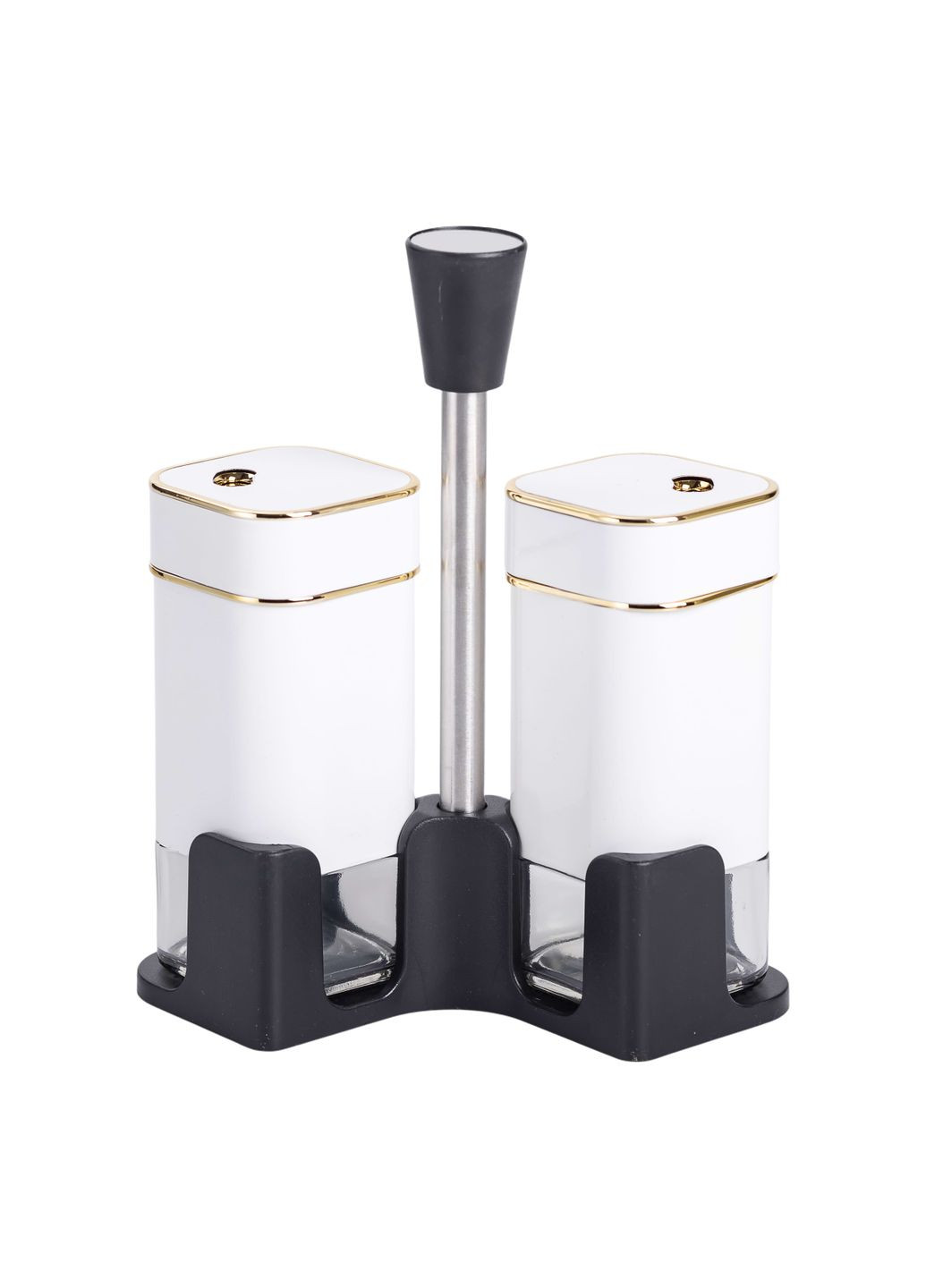 Набор для специй 2 штуки по 120 мл на подставке, белый Yiwu HP-1311 No Brand (361893158)