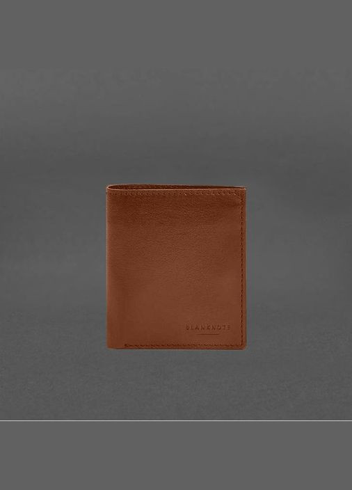 Шкіряне портмоне на кнопці Brut світло-коричневий краст (A-028479) BlankNote (328444543)