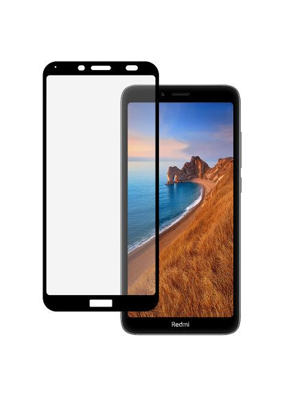 Стекло защитное (GL607631) PowerPlant Full screen Xiaomi Redmi 7A, Black (366659724)