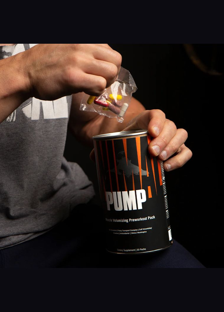 Набір перед тренуванням для збільшення об’єму м’язів Animal Pump, 30 пакетиків Universal Nutrition (324419106)