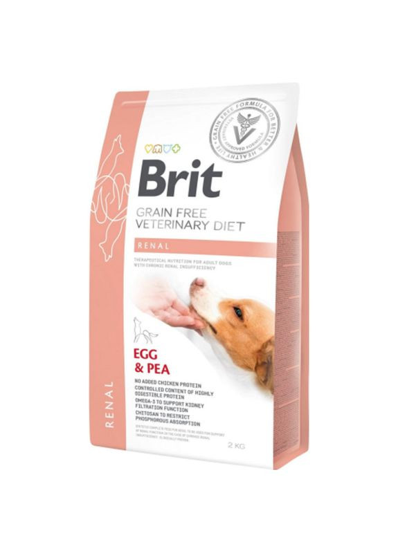 Сухий корм VetDiets Renal 2 kg (для дорослих собак при нирковій недостатності) Brit (292259529)