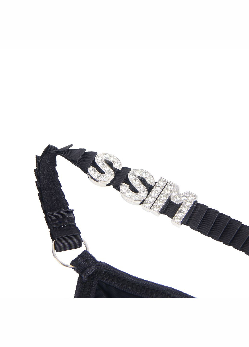 Черные сексуальные трусики стринги со стразами, М Star Night (361670683)