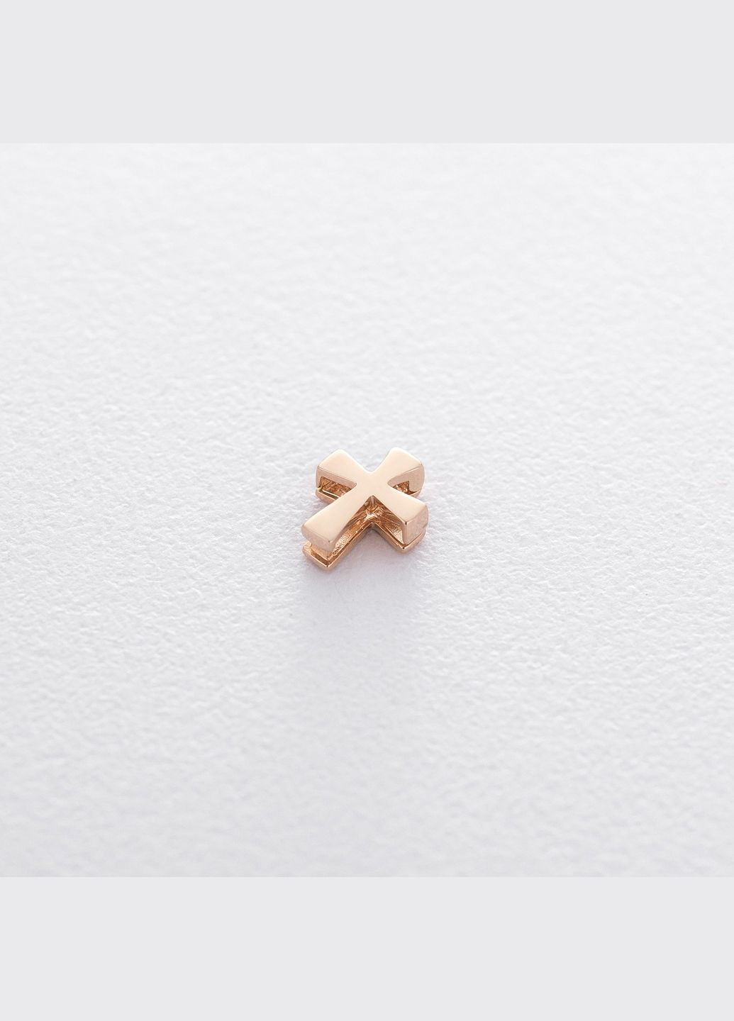 Відкриваючий хрестик Мінімал в червоному золоті п03283 Oniks (264023459)
