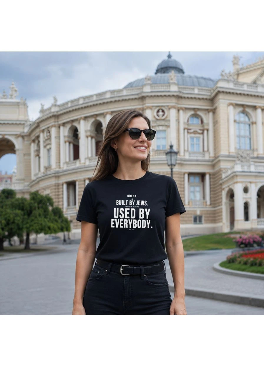 Футболка с принтом "Odesa. Built by Jews. Used by Everybody." из Одессы с любовью (10286220222) ТiШОТКА - (392476196)