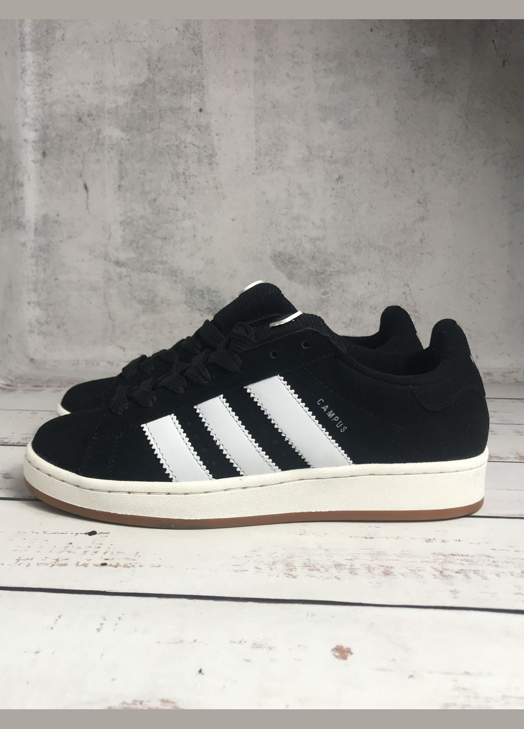 Чорні всесезонні кеди кросівки originals campus чорний (087) adidas