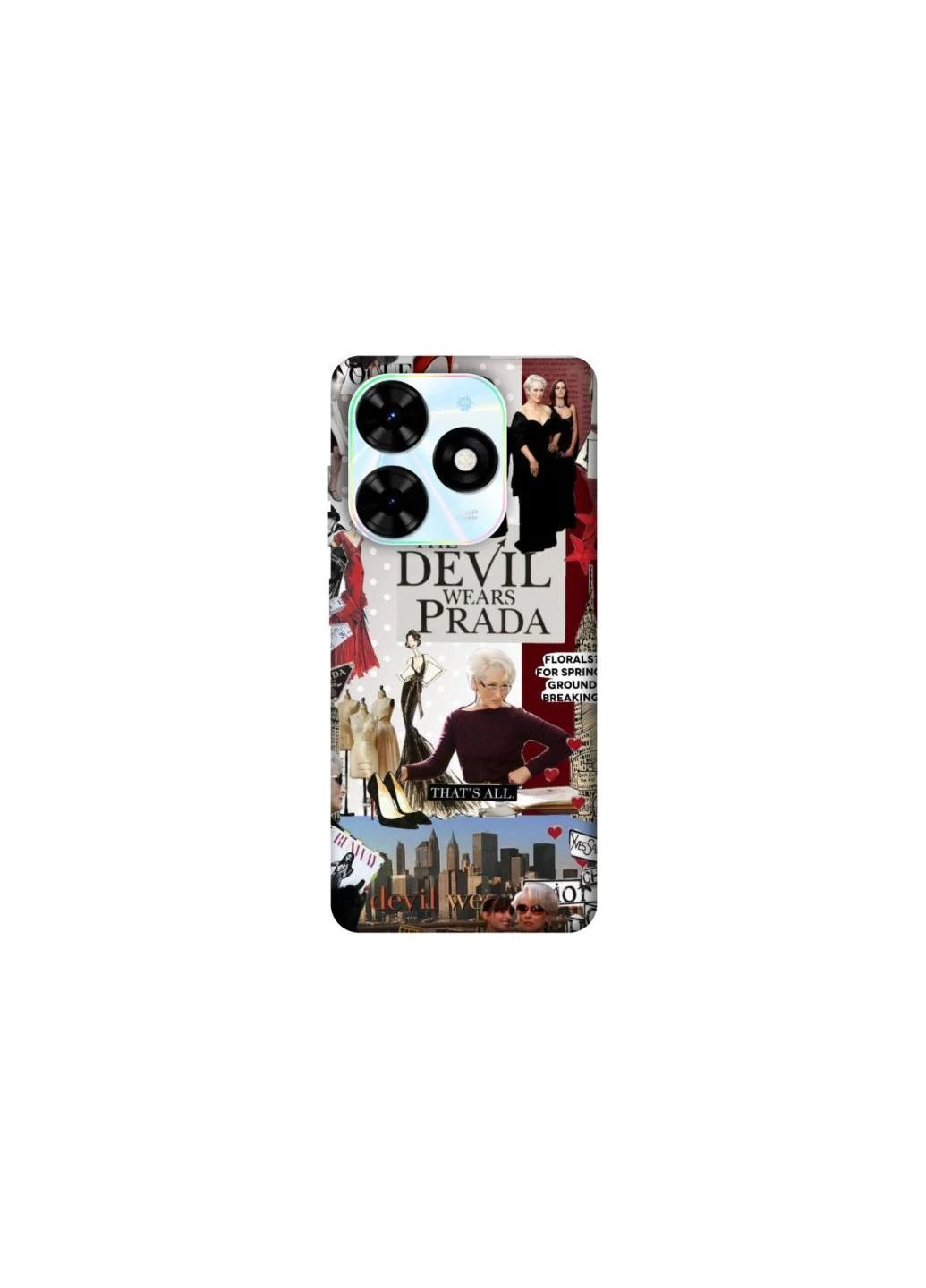 Чохол на TECNO Spark Go 2024 Fashion collage ver.15 Frontalka (393243802)