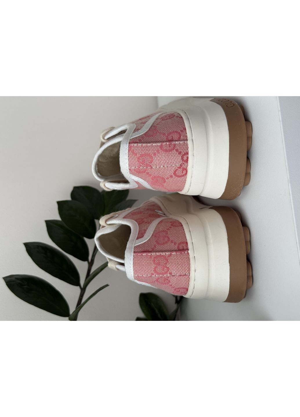 Кроссовки женские Gucci GG Canvas | Гуччи Канвас розовые No Brand розовые демисезоны (366343494)