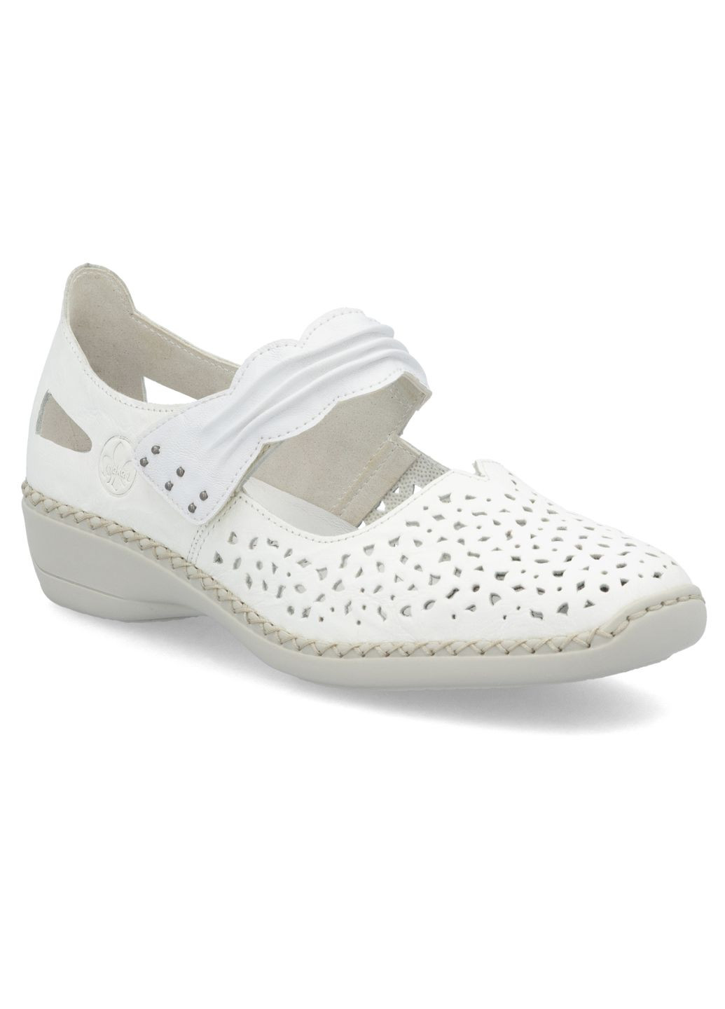 Rieker Весняні повсякденні туфлі білий з натуральна шкіра, німеччина — літо (317364569)