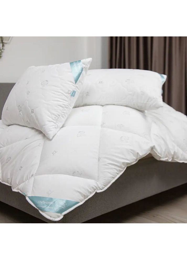 Комплект всесезонний з двоспальною ковдрою та подушками 50*70 см, 350 гр/м2 гіпоалергенний HARMONY Білий (12190180210) ТЕП (362537631)