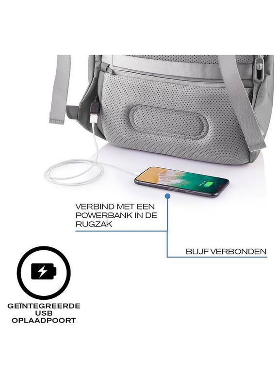 Городской рюкзак Анти-вор Bobby Soft Grey (P705.792) XD Design (322207835)