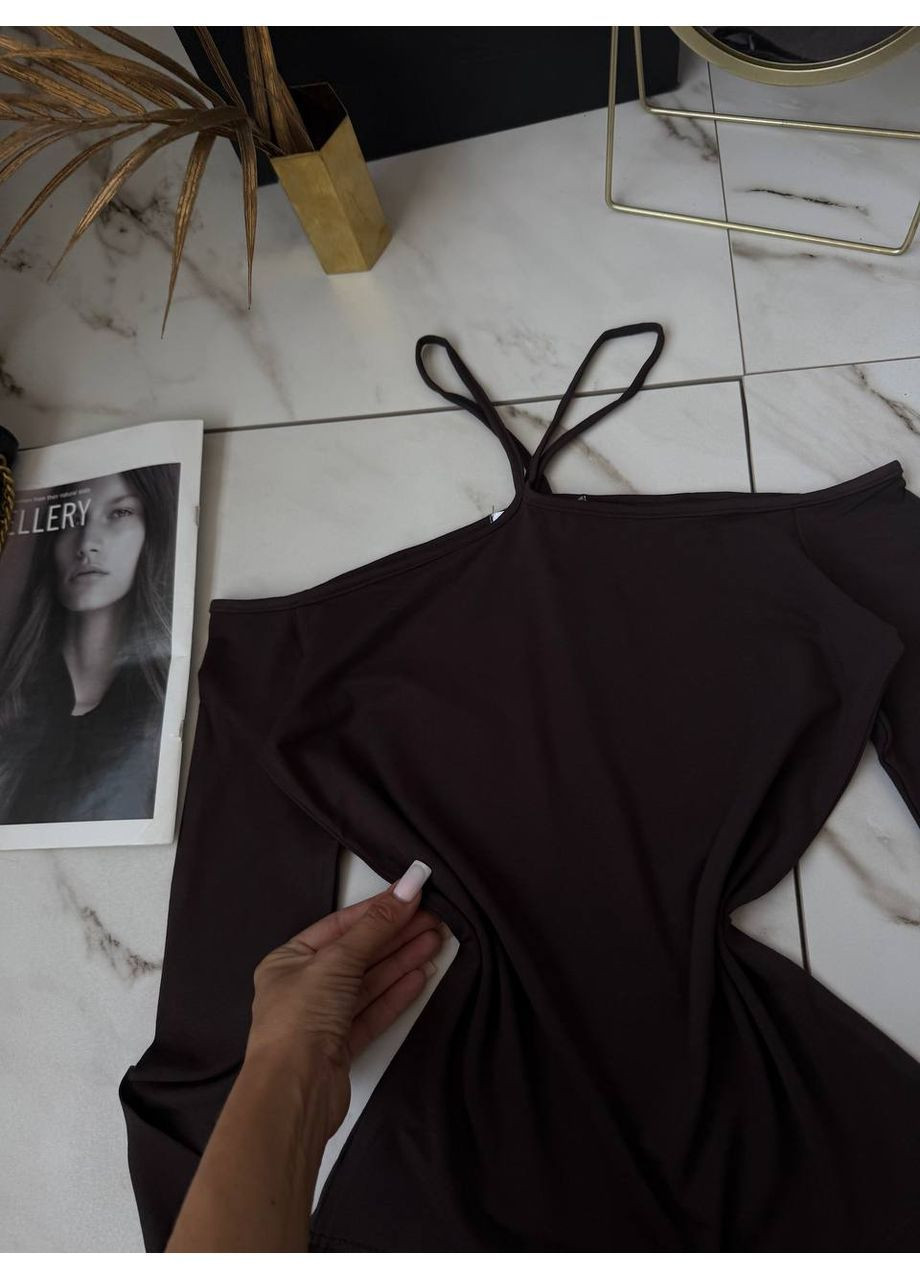 Женский лонгслив с открытыми плечами No Brand (366422595)