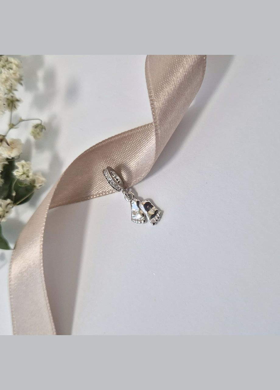 Серебряный шарм подвеска Ножки серебро 925 пробы Родированное 596п 0.85г No Brand (329900843)