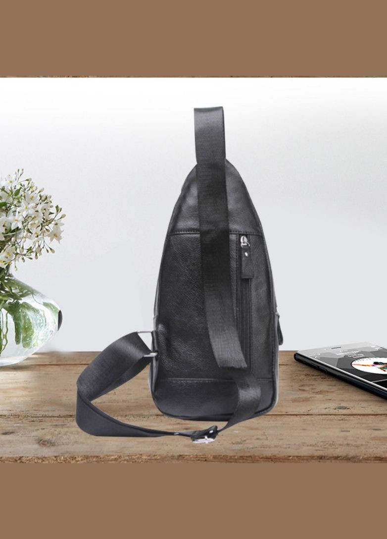 Сумка-слинг черная кожаная RoyalBag F-A25F-5003A (282844555)