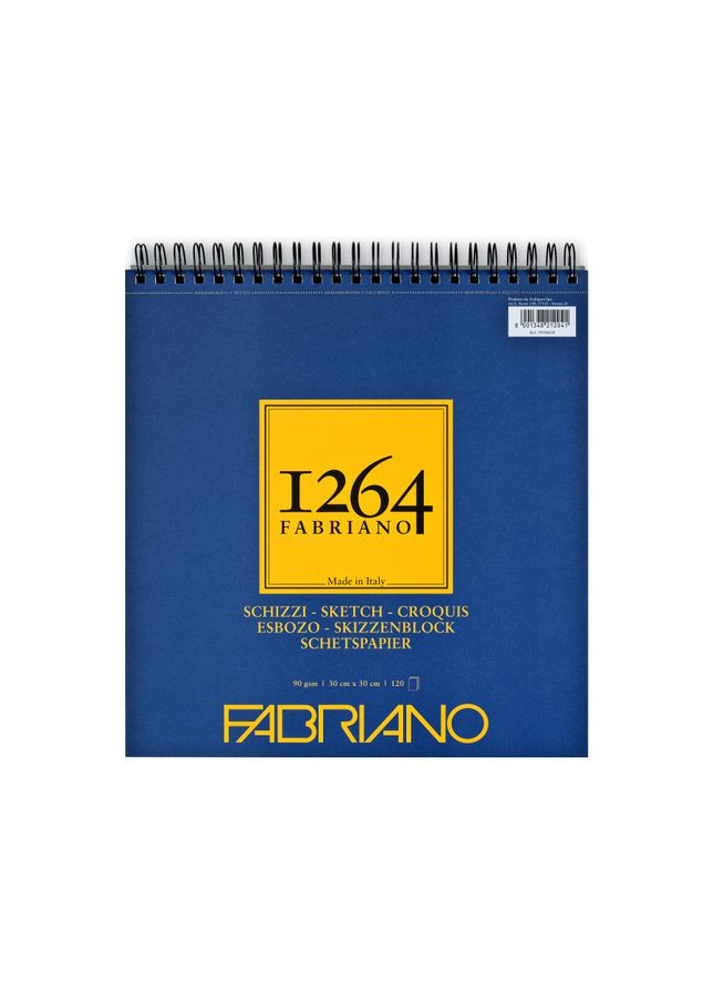 Альбом на спирали для рисунка и эскизов 1264 90г/м2 120л слоновая кость Fabriano (364193690)