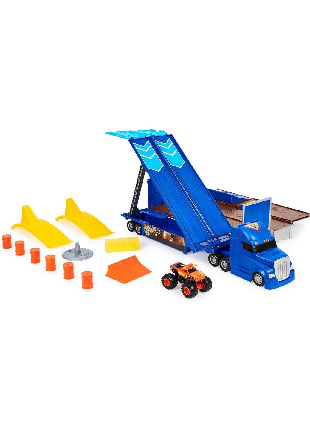 Трейлер автовоз для монстр-траков Монстр Джем Грузовик транспортер Оригинал Monster Jam Transforming Hauler Spin Master (365251601)